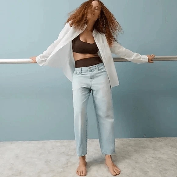 J. Jeans Crew Slouchy boyfriend em lavagem Waterside - Imagem 2 de 4