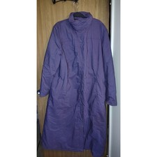 vintage LL Bean Woman's Down long insulated puffer jacket purple L Made In USA