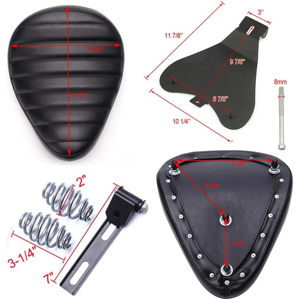 Asiento individual de moto con base sillín para Yamaha V-Star 250 650 950 1100 1300 Foto 2 de 4