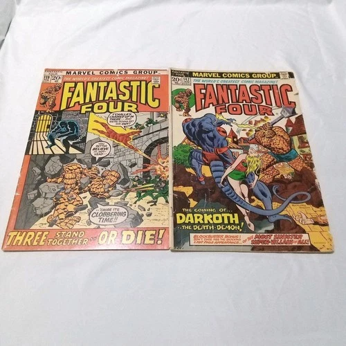 Fantastic Four Reader Comics Lot Of 2 Marvel Vintage Readers