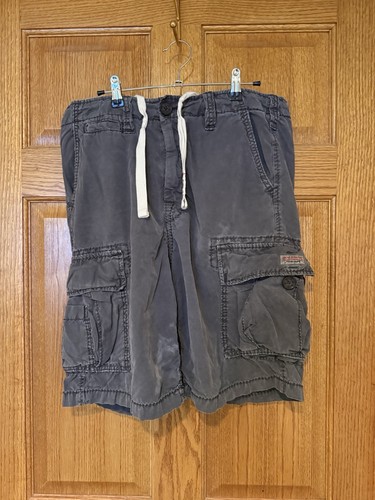 True Religion, Vintage True Religion Grey Cargo Shorts Size 31