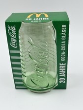 McDonald&rsquo;s Coca-Cola Glas gr&uuml;n 2024 &ndash; 20 Jahre Jubil&auml;umsedition, OVP, selten