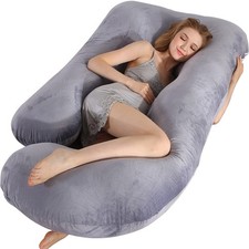Pregnancy Pillow for Sleeping,Full Body Maternity Pillow with Removable Washa...