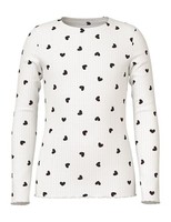 MäDchen Top Nkfvemma Glitter, Cloud Dancer, 122/128 Cm, Slim Fit, Name It