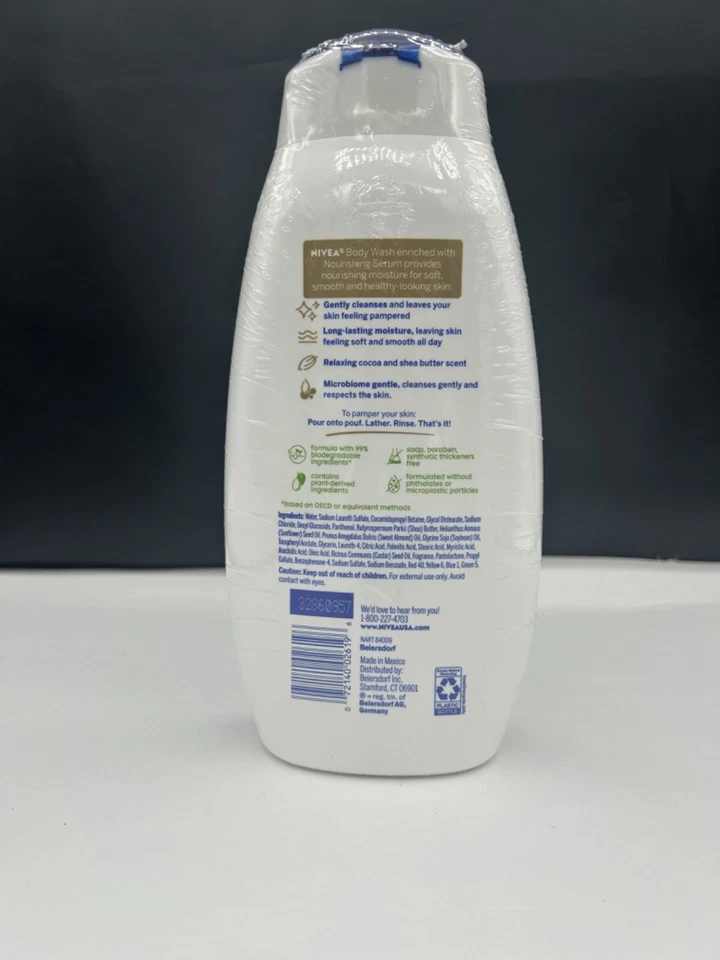 NIVEA Jabón Corporal Mimador de Cacao y Manteca de Karité con Suero Nutritivo, 20 Oz (2pk) Foto 4 de 4