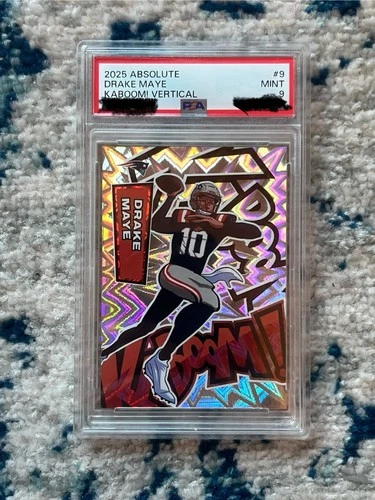 2025 Absolute Drake Maye Vertical Kaboom! PSA 9 GEM RUNNER UP MVP STUD