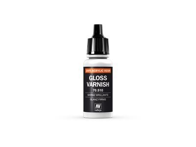 VAL70510 Vallejo Auxiliary Products: Gloss Varnish (17ml)