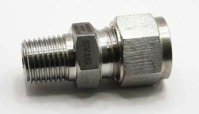 Gerade Einschraub Doppel Klemmringverschraubung 10mm NPT 1/4 V4A  AISI 316