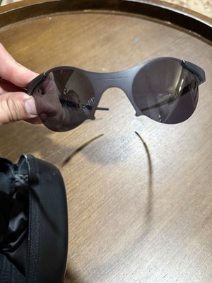 Vintage Oakley Sub Zero Sunglasses 90s Black Smoke Lens w/ Case Excellent