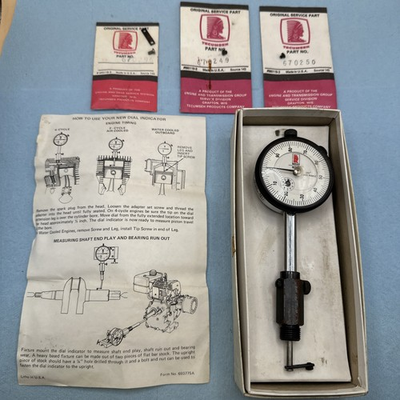 #ad Vintage Tecumseh Small Engine Dial Indicator #670241 W Orig. Manual Parts $149.99