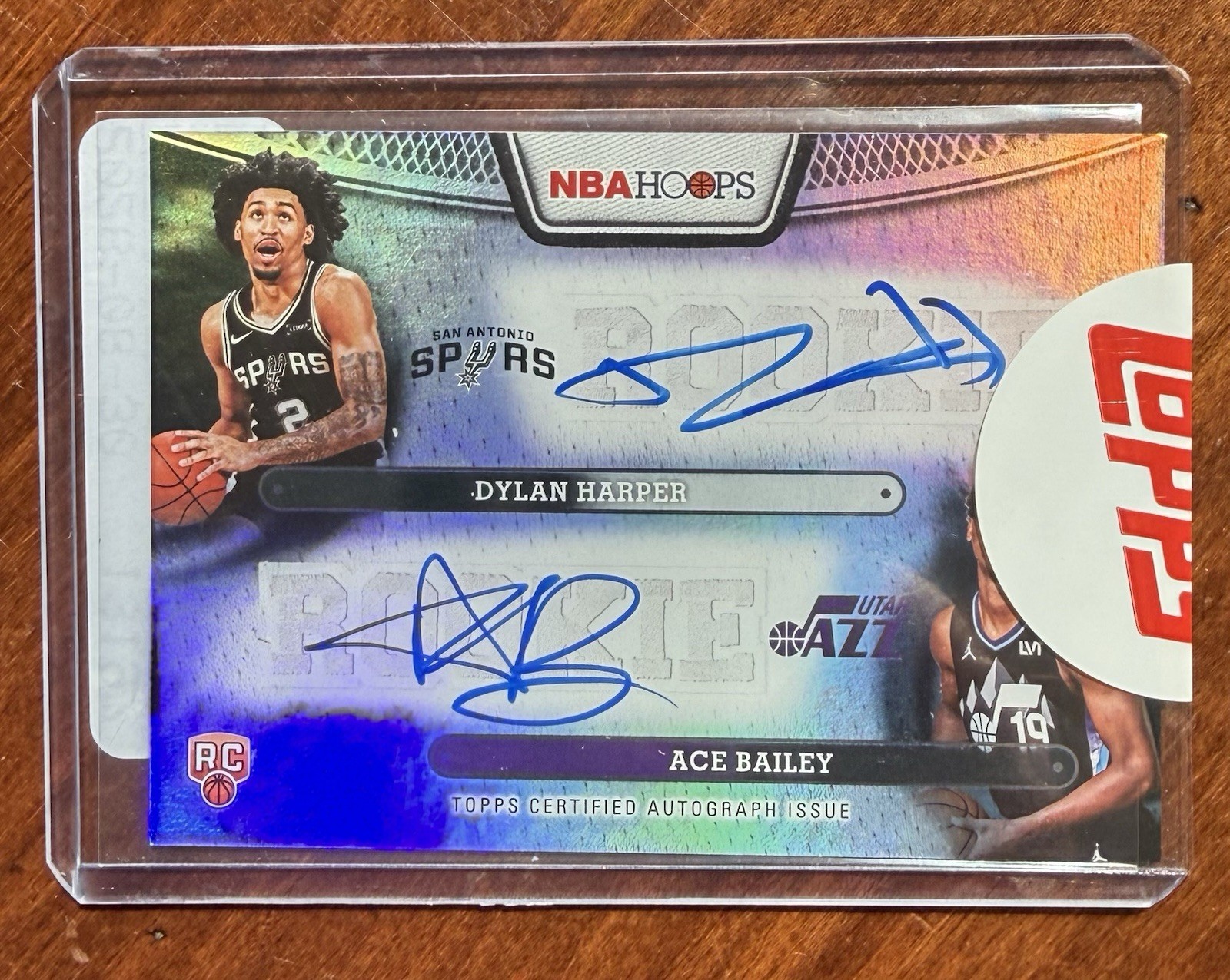 2026 Topps NBA Hoops Dylan Harper/Ace Bailey Dual Rookie On Card Auto
