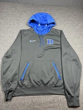Duke Blue Devils Hoodie Mens Medium NCAA Basketball Nike Therma Fit Elite Pullov