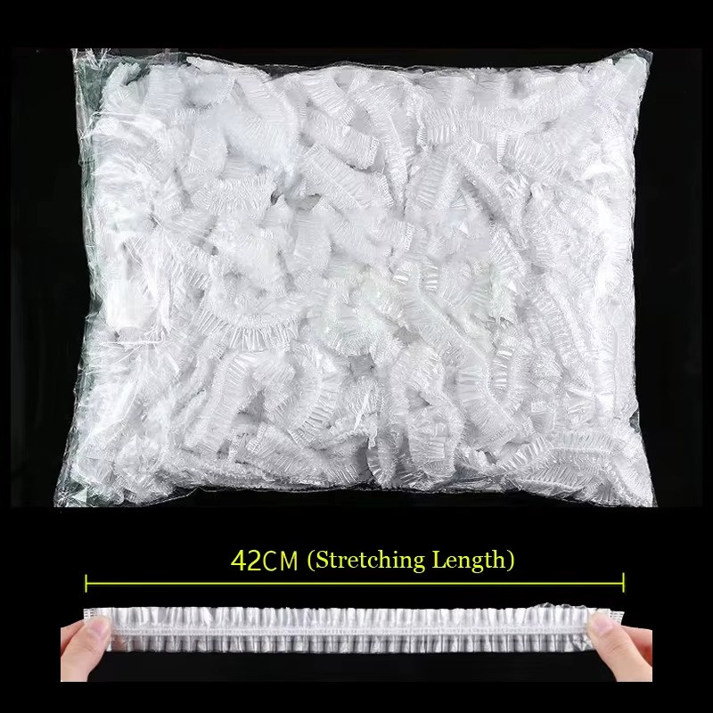 100PCS Disposable Food Cover Elastic Plastic Wrap Bowl Plate Food Covers