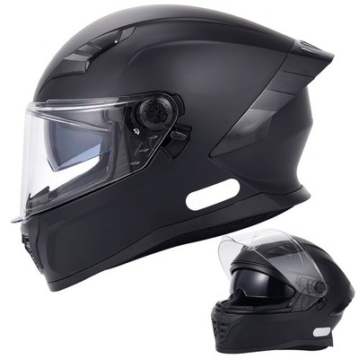 Motorcycle Helmet Motocross Helmet Adult Full Face Modular Visor DOT Matt Black