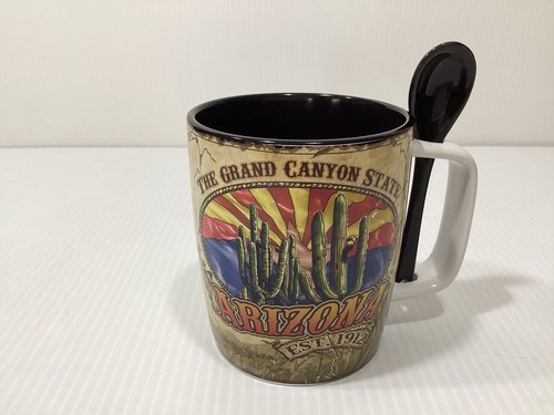 Coffee mug with Ceramic spoon Grand Canyon State coffee mug NEW!! - Picture 1 of 4