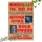 2D Flat, Tin Metal Signs Vintage Country Music Spectacle Concert Poster Wall Art