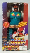 VTG 80's ROBOT WARRIOR 10'' ROBOT w/ WEAPONS B/O ACTION UN-TESTED SEALED BOX