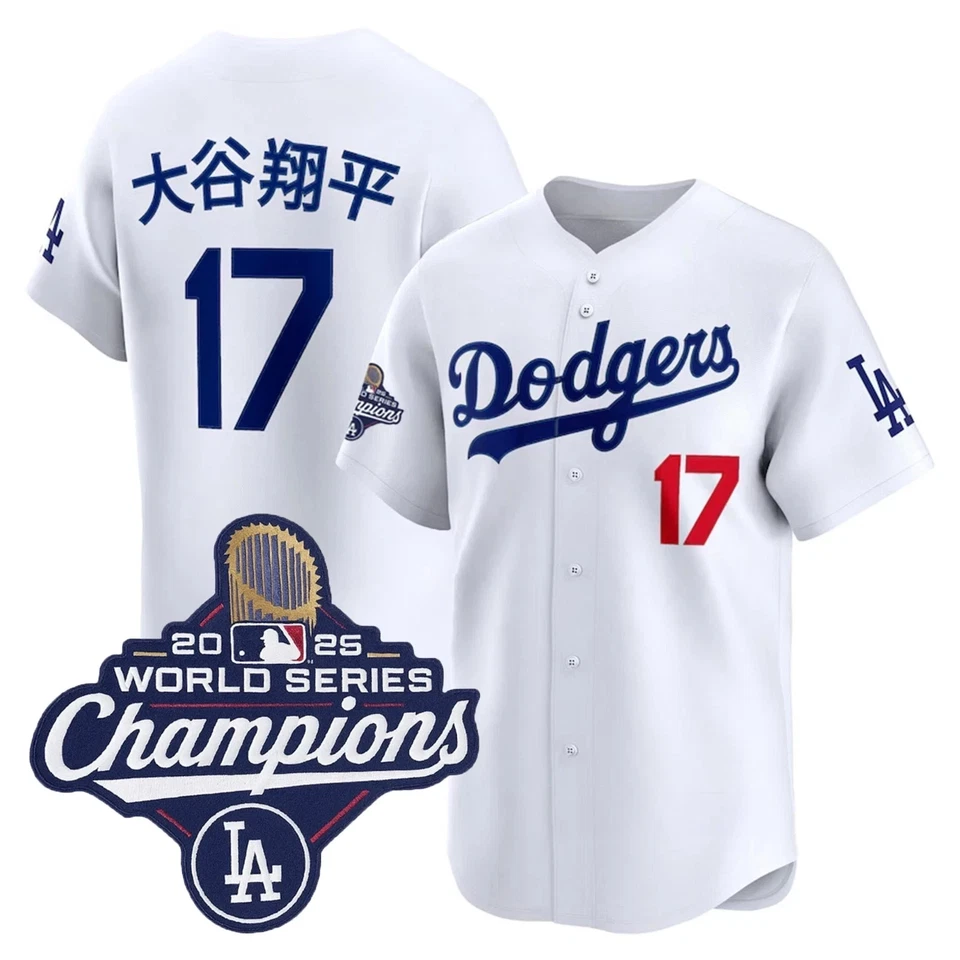 Camiseta limitada de campeones de la Serie Mundial Shohei Ohtani #17 de los Dodgers #17 2025 para hombre Foto 4 de 4