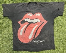 Vintage 1989 Rolling Stones North America Tour Concert T-Shirt Mens L Distressed