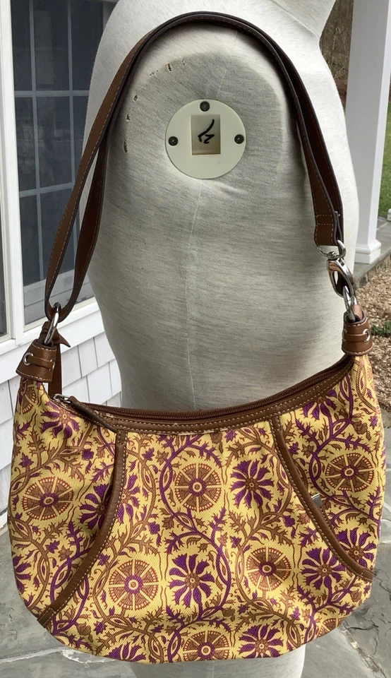 Bandolera Tignanello / Bandolera Cartera Mostaza Tapiz Paisley Lona Bolso Boho Foto 3 de 4