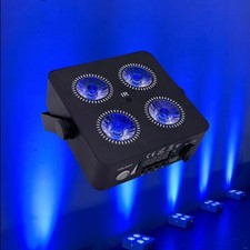 Rechargeable 4X18W LED RGBWAUV Battery Par Stage Light DMX Party DJ Wireless