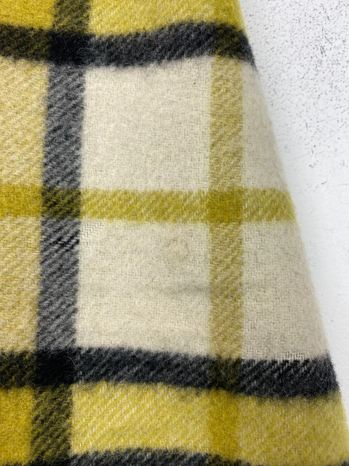 United Colors Of Benetton Yellow Check Mini A-Line Skirt High Waist 44 - UK 12 - Image 4 of 4