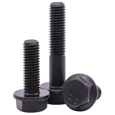 M6-1.0 X 45Mm Flanged Hex Bolts Screws, 10.9 Grade Alloy Steel Hexagon Flange Bo