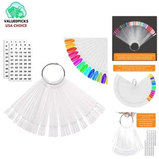 50 Pcs Acrylic Nail Swatch Sticks with Numbered Tips - Elegant Nail Art Display