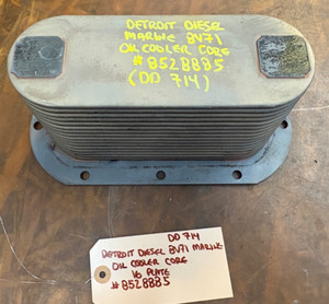DETROIT DIESEL 8V71 MARINE OIL COOLER CORE #8528885 16 PLATE OEM