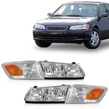 Left Right Chrome Pair Headlights Assembly For Toyota Camry 2000-2001 Left Right Chrome Pair Headlights Assembly For Toyota Camry 2000-2001
