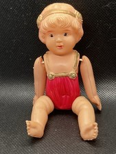 Vintage made in Japan hollow celluloid plastic jointed doll