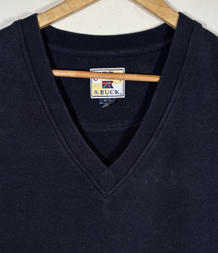CUTTER & BUCK Mens XL Sleeveless Sweater Vest Navy Blue V-Neck Pullover Golf USA - Picture 4 of 9