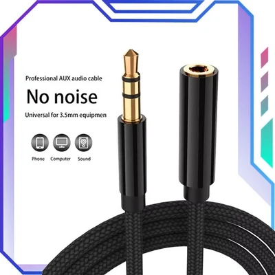 BOSION AUX Verlängerungskabel 3 Polig 3,5mm Klinke Stecker zu 3,5mm Buchse 1M