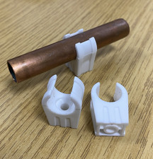 15mm Pipe Clips, Open ended, pipe bracket for plumbing copper pipes