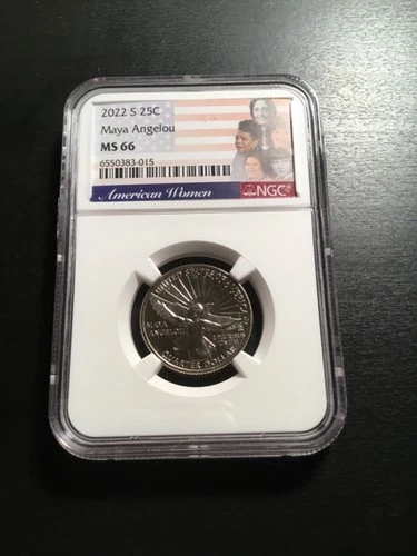 2022 S LOW MINTAGE 25c Maya Angelou American Women Quarter NGC MS66
