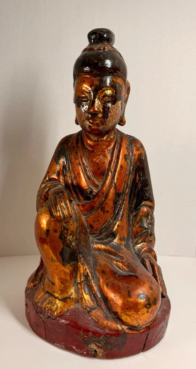 佛中国风木制雕像、雕像| eBay