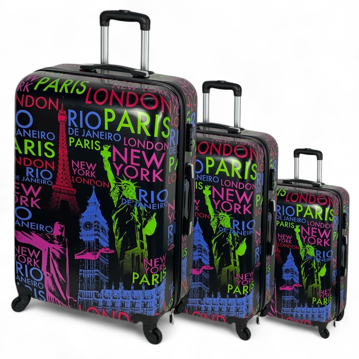 Set di Trolley Valigie Rigide da Viaggio Valigia Bagaglio a Mano