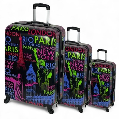 Set di Trolley Valigie Rigide da Viaggio Valigia Bagaglio a Mano