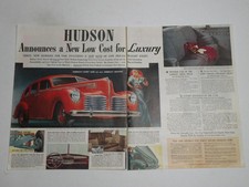 Magazine Ad - 1940 - Hudson Super Six - Two-pages