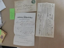 POSTAL STA. FROM AULTMAN MILLER CO. MOWER & REAPER CO., STATEMENT FOR $110.00