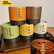 48pcs Natural Incense Coils   Thuja Wormwood Agarwood Sandalwood Calm Healing