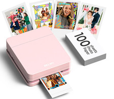 Nelko PP01 Portable Photo Printer with 100 Sheets Paper & Ink Cartridge