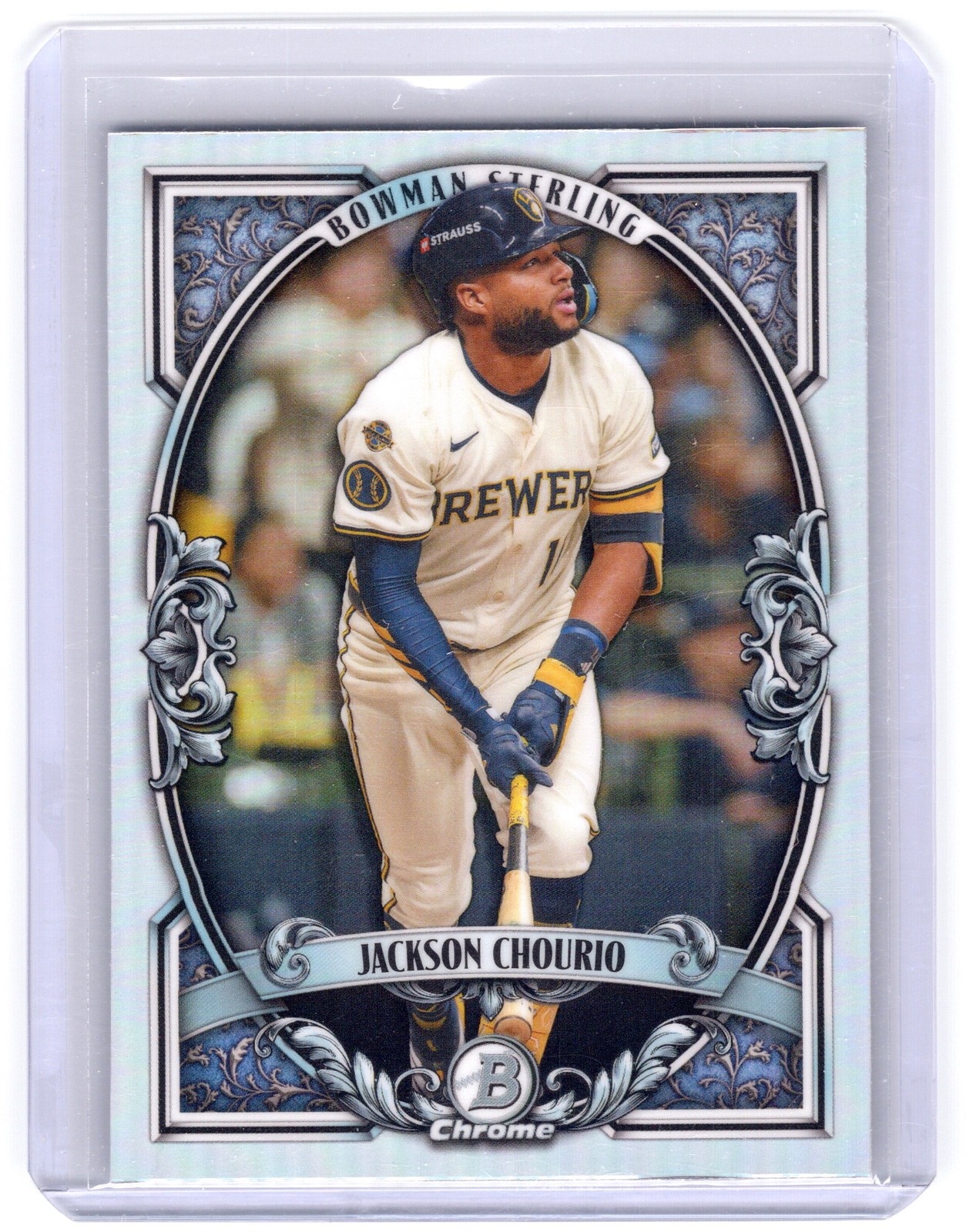 2026 Bowman #BST-1 Jackson Chourio Bowman Sterling Aqua Refractor #/125