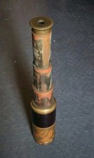 Monocolo Da Veliero Vintage Antico Estensibile Telescopico 110 Cm Ottone 