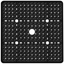 Large Square Shower Mat 27 x 27 Inch Black, Non Slip Shower Bathtub Mats for ...
