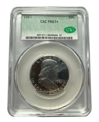 1961 Franklin Silver Half Dollar CAC PR67+