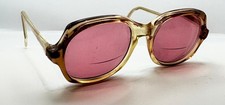 Vintage Clearvision Vicki Brown Translucent Oval Horn-Rim Sunglasses FRAMES ONLY