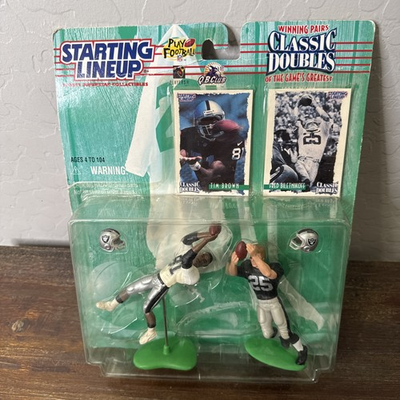 #ad #ad 1997 Starting Lineup Fred BiletnifoffTim Brown Oakland Raiders Classic Double $17.50