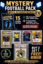 Football Mystery Pack &pound;10 | Guaranteed Auto/Patch/Numbered/Graded Card