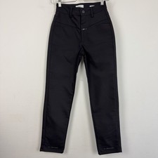 Closed Pedal Pusher  Stoffhose Hose Gr. 38 Italy Schwarz high rise NEU